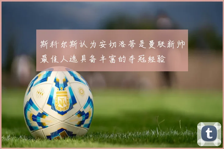 斯科尔斯认为安切洛蒂是曼联新帅最佳人选具备丰富的夺冠经验
